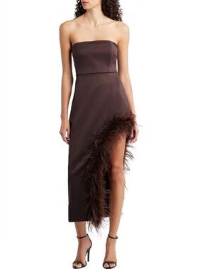 delfi adele pleated silk cut out dress Delfi Collective